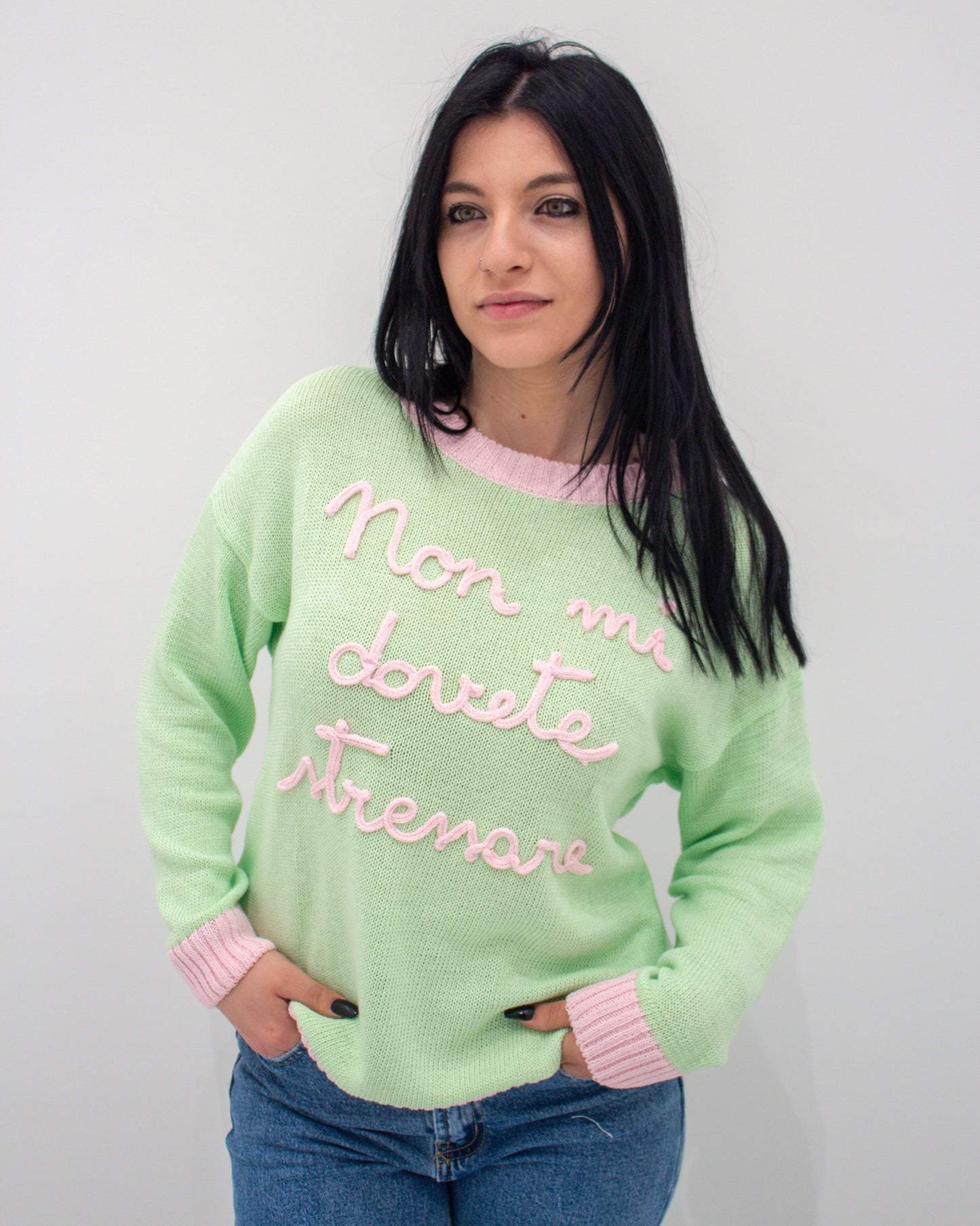 Maglia NON MI DOVETE STRESSARE Menta