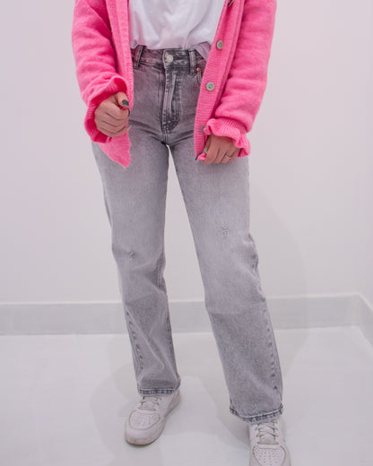 Jeans Mom Fit H3000 Grigio