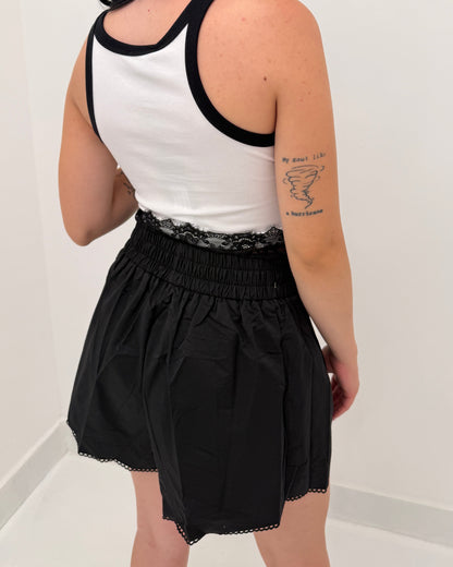 Shorts in Popeline Nero
