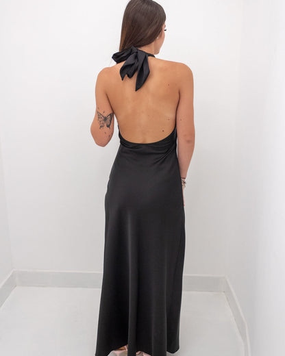 Abito Satin Grace Nero