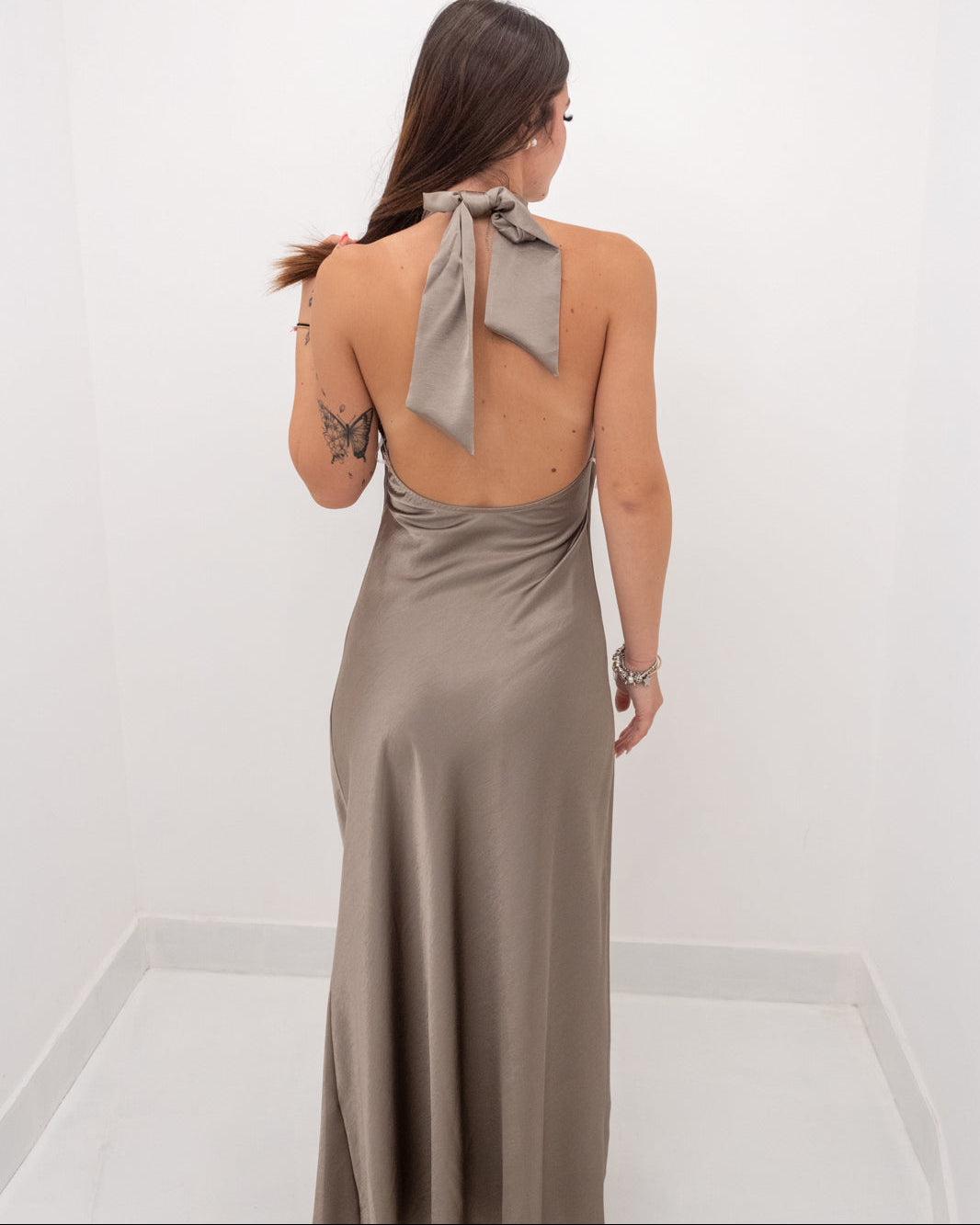 Abito Satin Grace Tortora