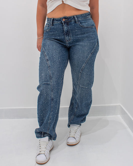 Jeans Balloon con borchiette